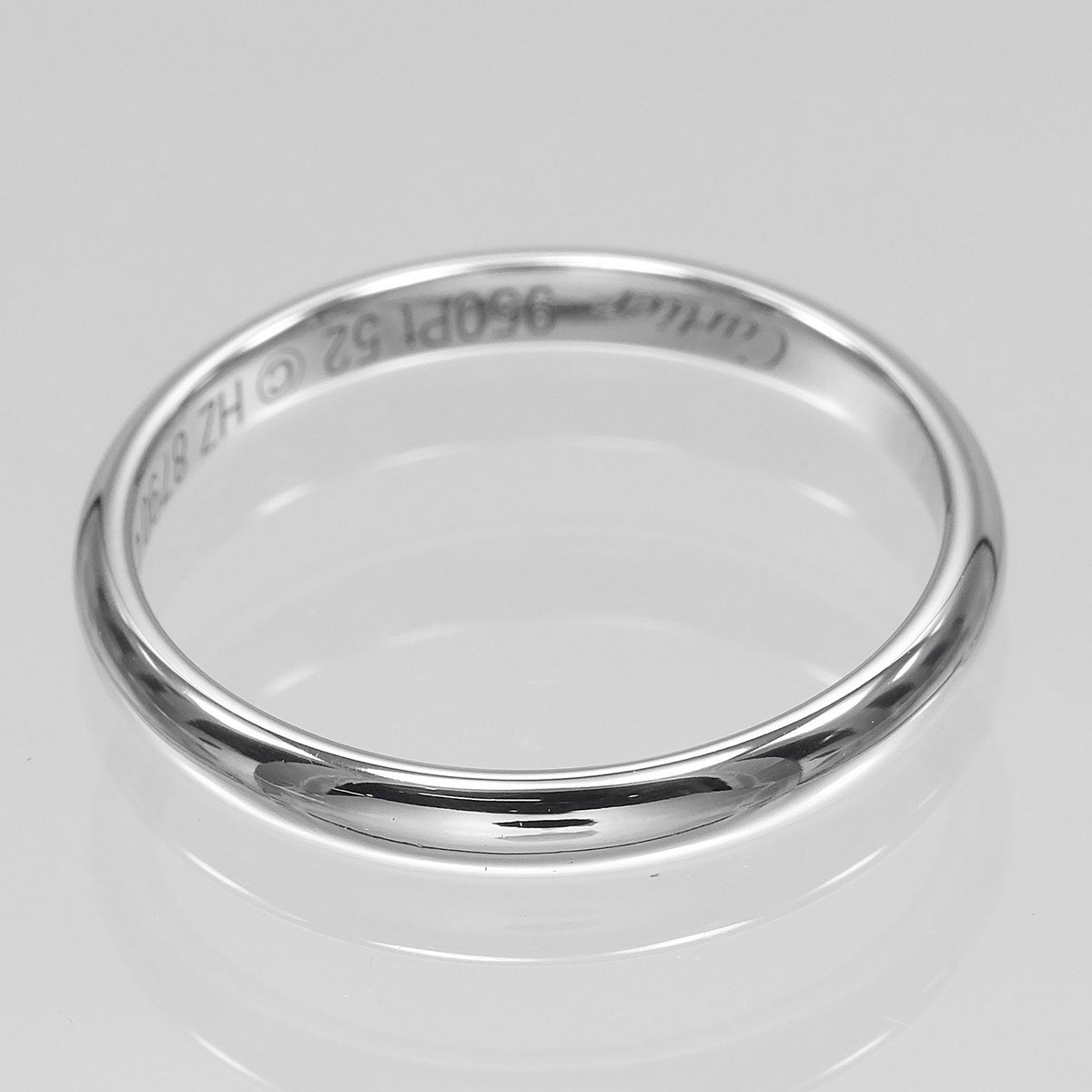 Cartier 1895 Wedding Band Platinum Silver Platinum Ring Jewelry (Pre-Owned)
