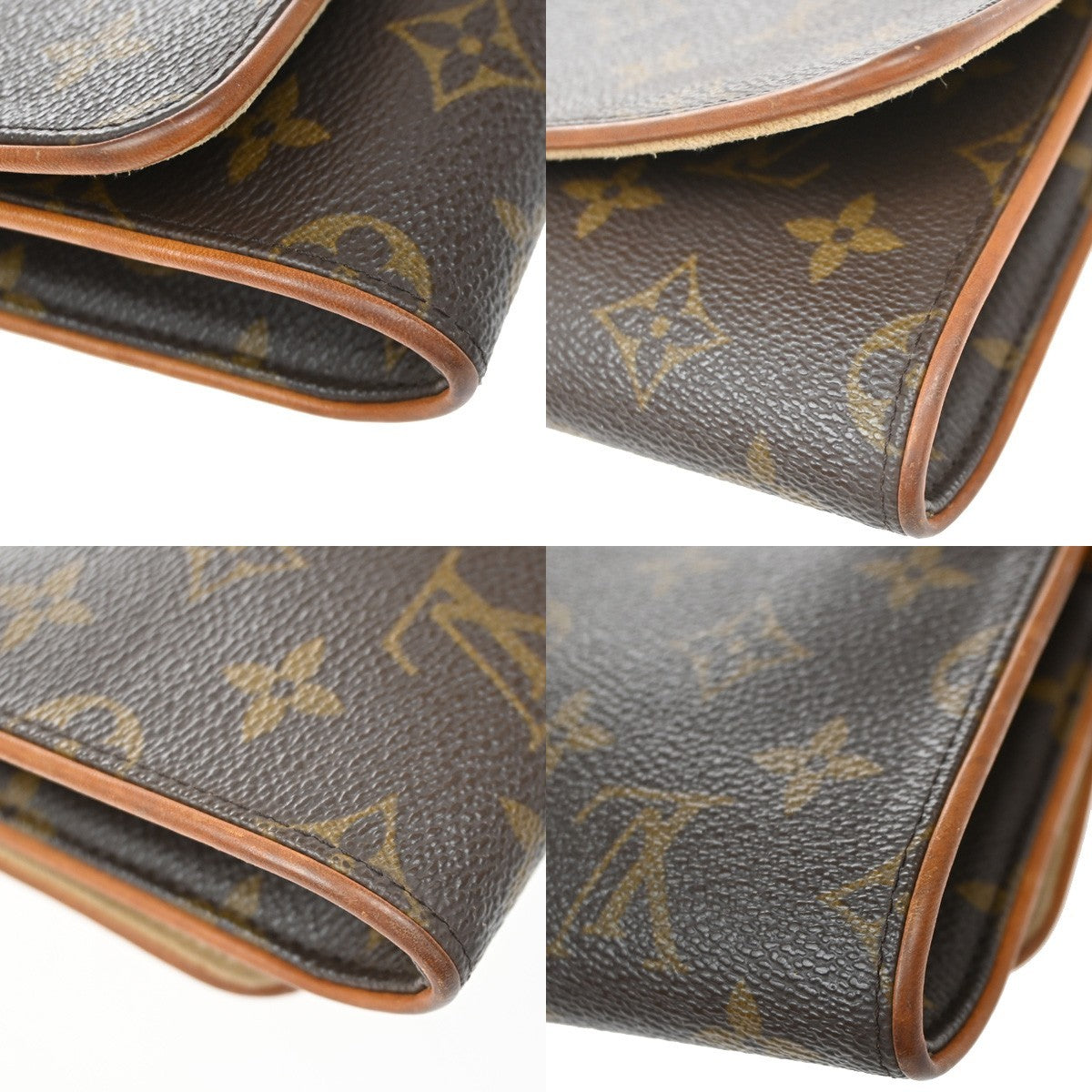 Louis Vuitton Twin Monogram Canvas Brown Canvas Clutche & Pouche Bag (Pre-Owned)