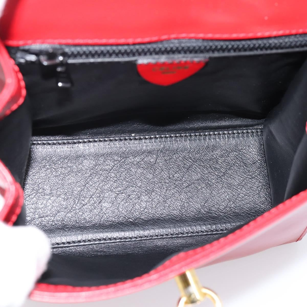 Celine Handbag Leather Red Leather Handbag (Pre-Owned)
