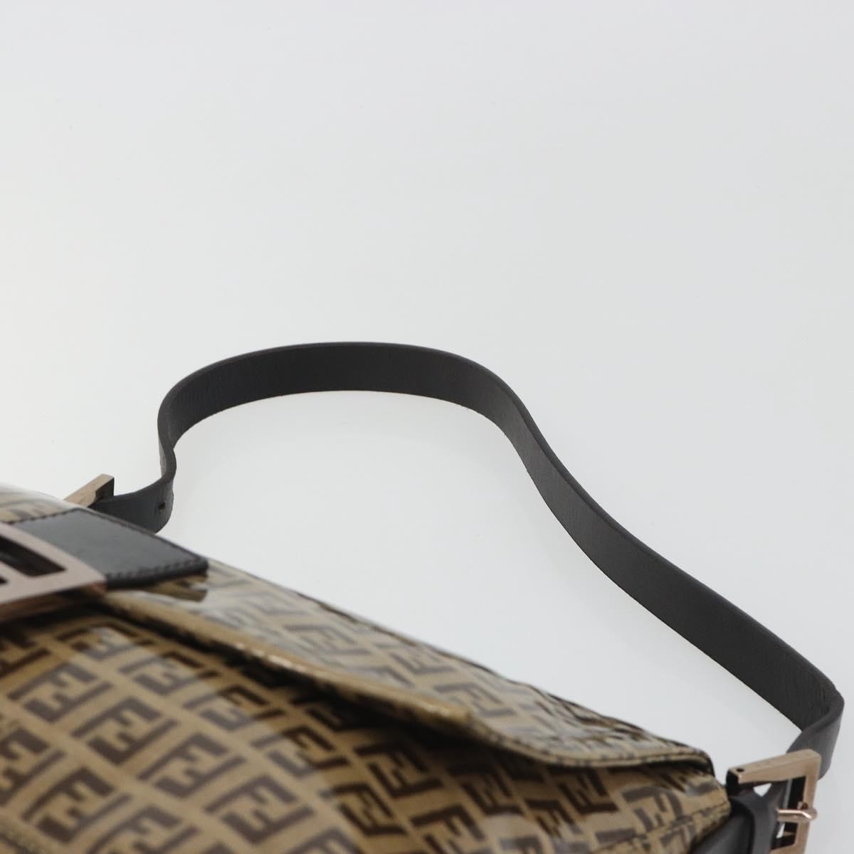 Fendi Mamma Baguette Zucchino Canvas Brown Canvas Shoulder Bag Bag (Pre-Owned)
