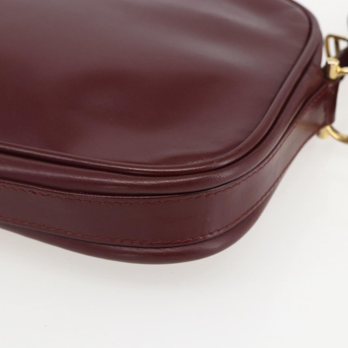 Cartier Must De Cartier Leather Burgundy Leather Shoulder Bag Bag (Pre-Owned)