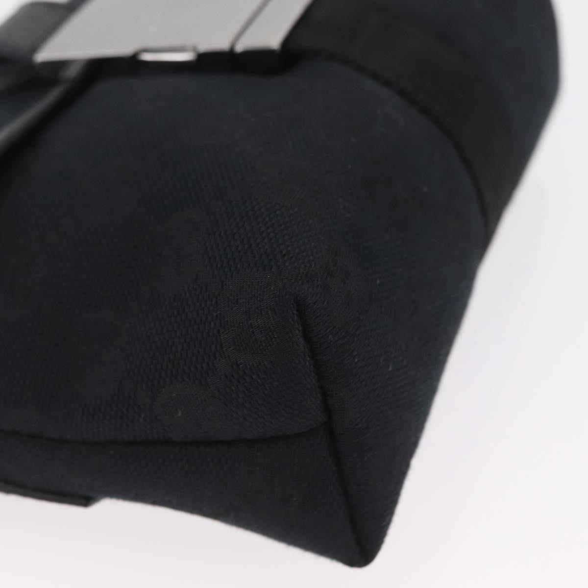 Gucci Buckle Waist Gg Canvas Black Canvas Handbag (Pre-Owned)