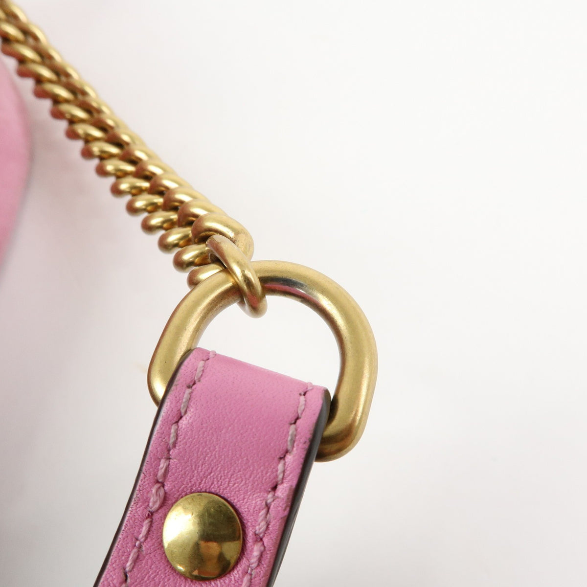 Gucci Gg Marmont Crystal Embellished Matelasse Velvet Pink Velvet Shoulder Bag Bag (Pre-Owned)