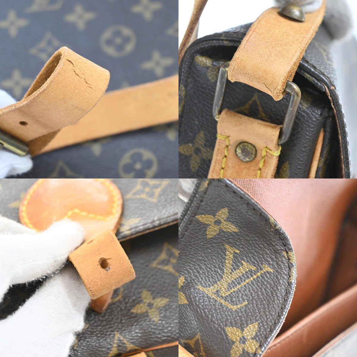 Louis Vuitton Cartouchiere Monogram Canvas Brown Canvas Shoulder Bag Bag (Pre-Owned)