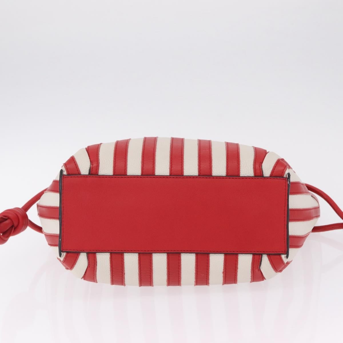 Loewe Flamenco Knot Patchwork Leather Red Leather Handbag (Pre-Owned)
