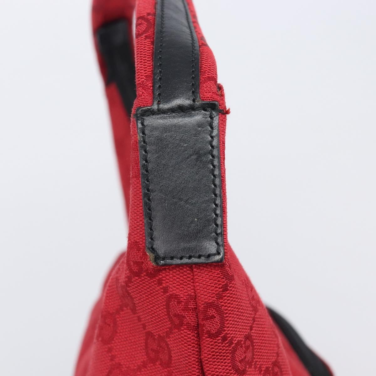 Gucci Double Pocket Zip Hobo Gg Canvas Red Canvas Shoulder Bag Bag (Pre-Owned)