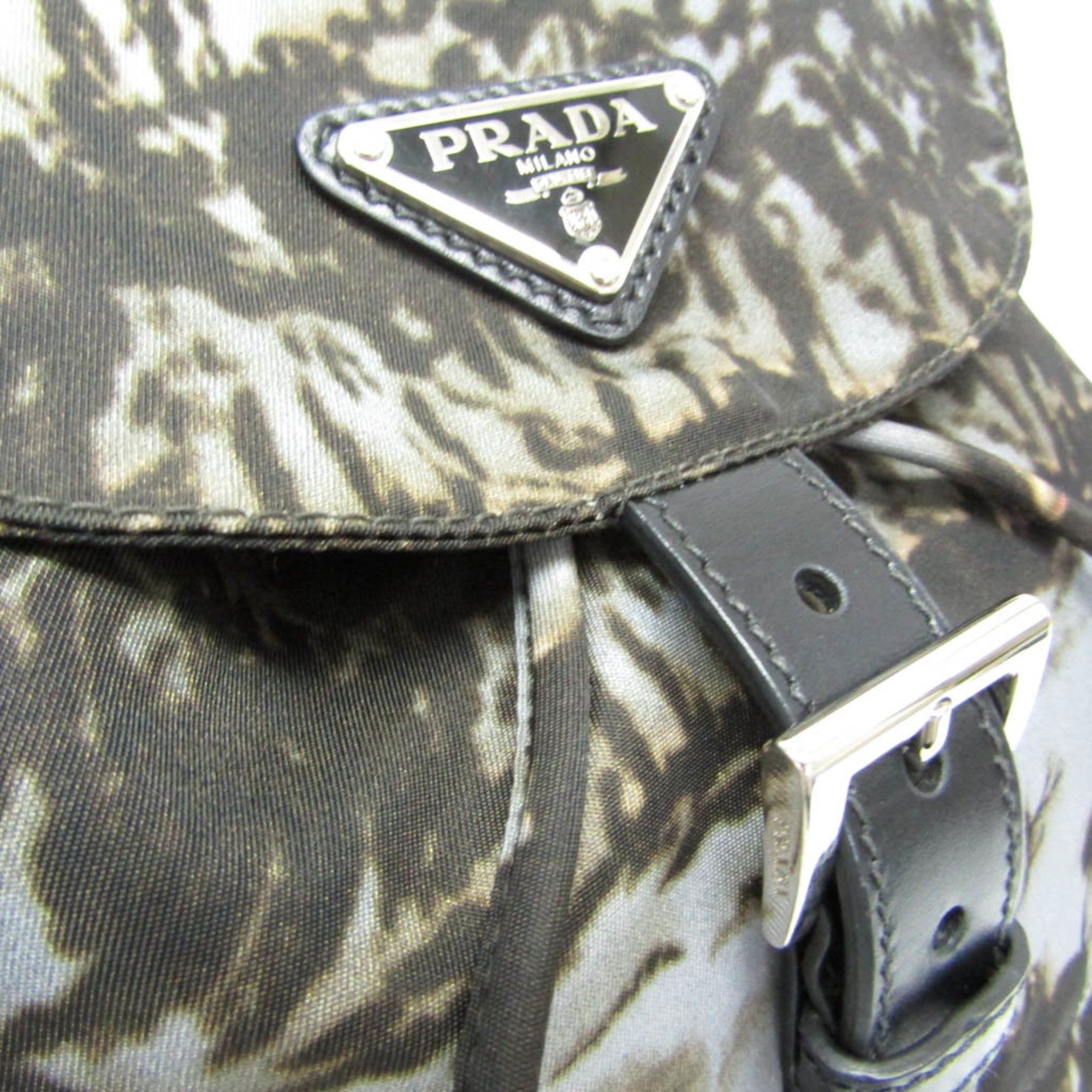 Prada Camouflage Tessuto Multicolour Nylon Backpack Bag (Pre-Owned)