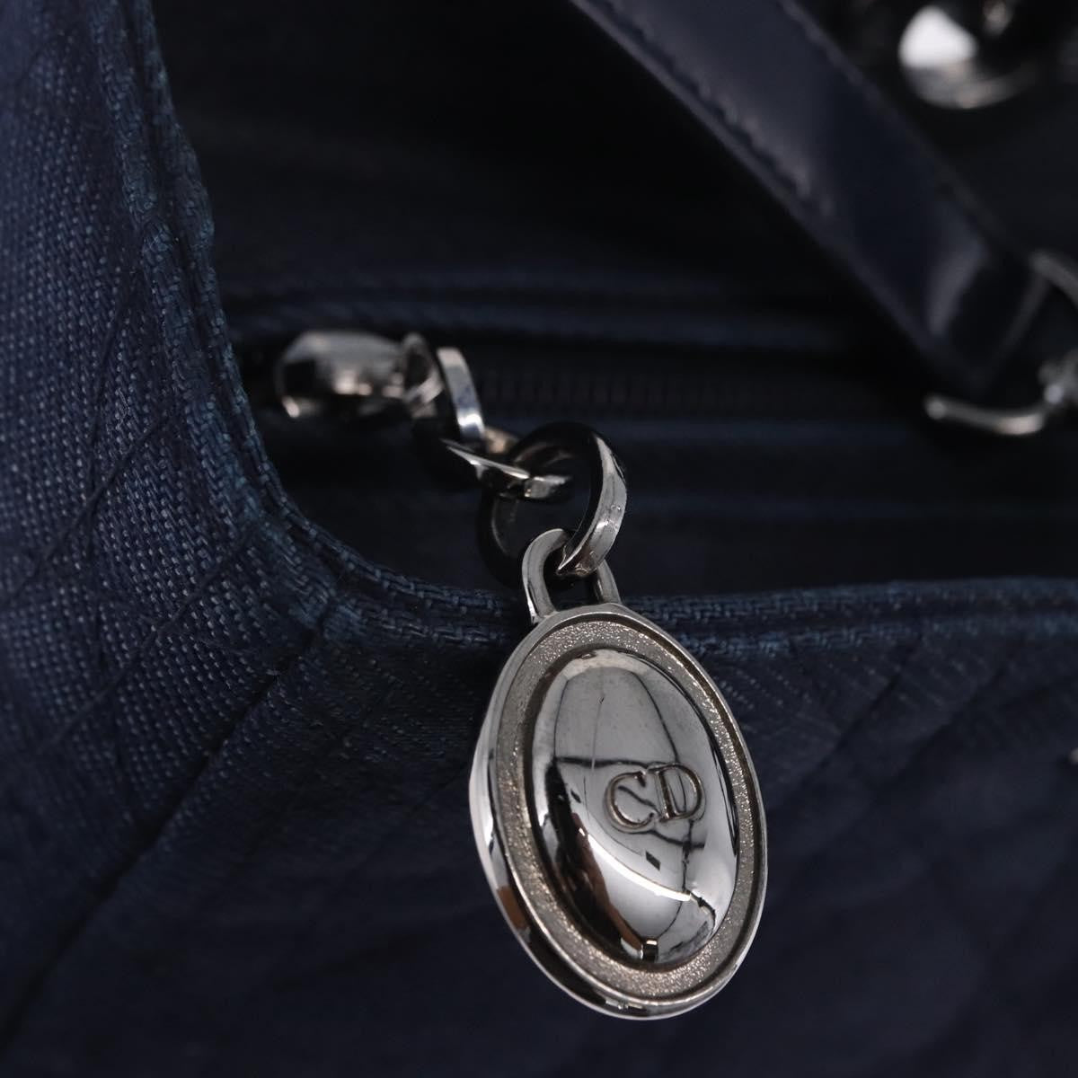Christian Dior Lady Dior Denim Blue Denim_Jeans Handbag (Pre-Owned)