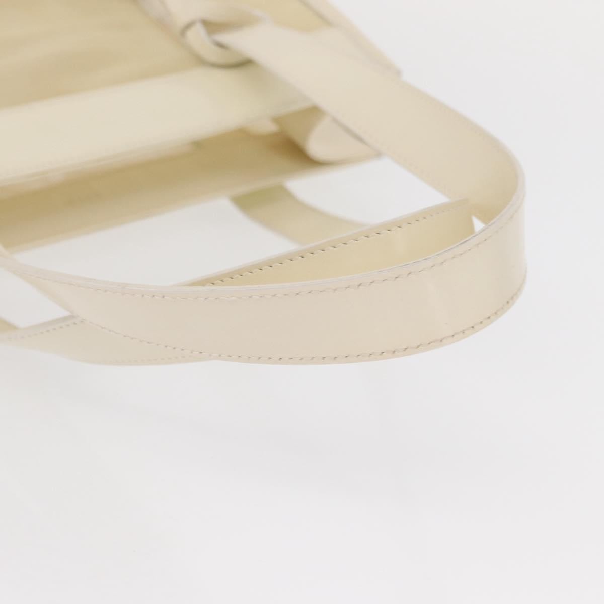 Gucci Vintage Tote Vinyl Beige Plastic Tote Bag Bag (Pre-Owned)