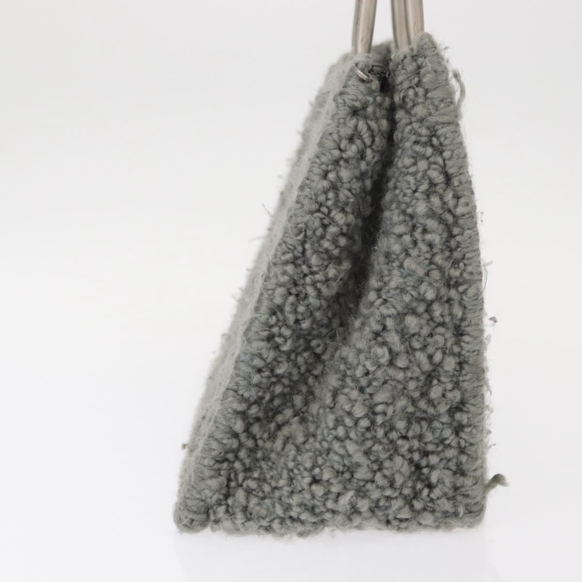 Salvatore Ferragamo Gancini Wool Gray Wool Handbag (Pre-Owned)
