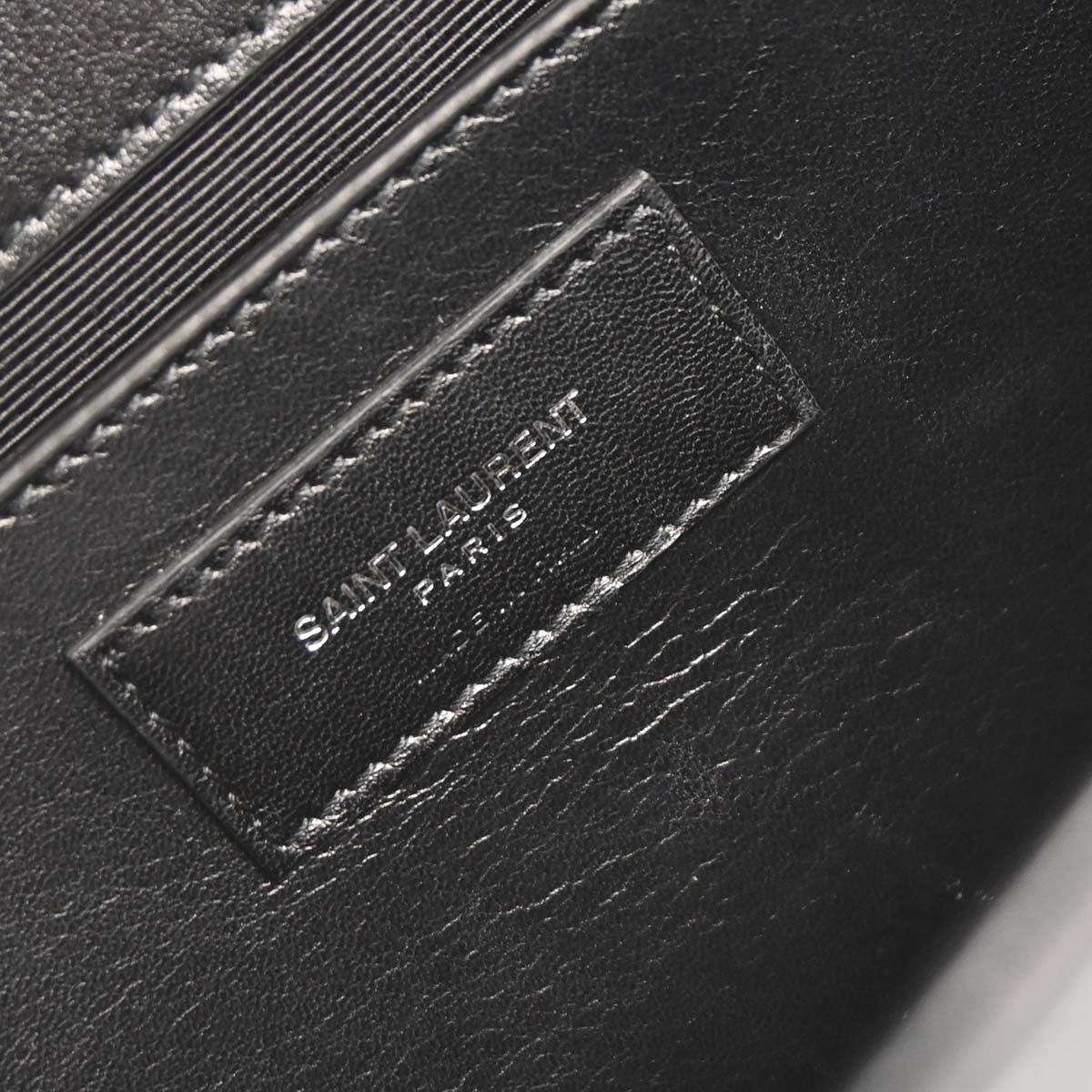 Saint Laurent Kate Leather Black Leather Shoulder Bag Bag (Pre-Owned)