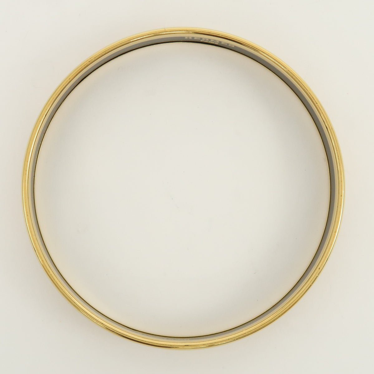 Hermes Bangle Printed Enamel Yellow Gold_Plated Bracelet Jewelry (Pre-Owned)