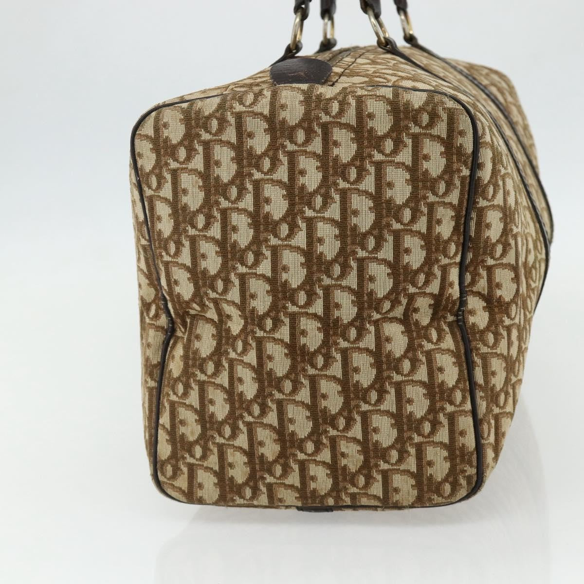 Christian Dior Vintage Trotter Canvas Brown Canvas Handbag (Pre-Owned)