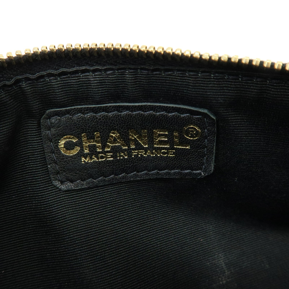 Chanel Chocolate Bar Cosmetic Quilted Lambskin Black Leather Toiletry Case Accessory (Pre-Owned)