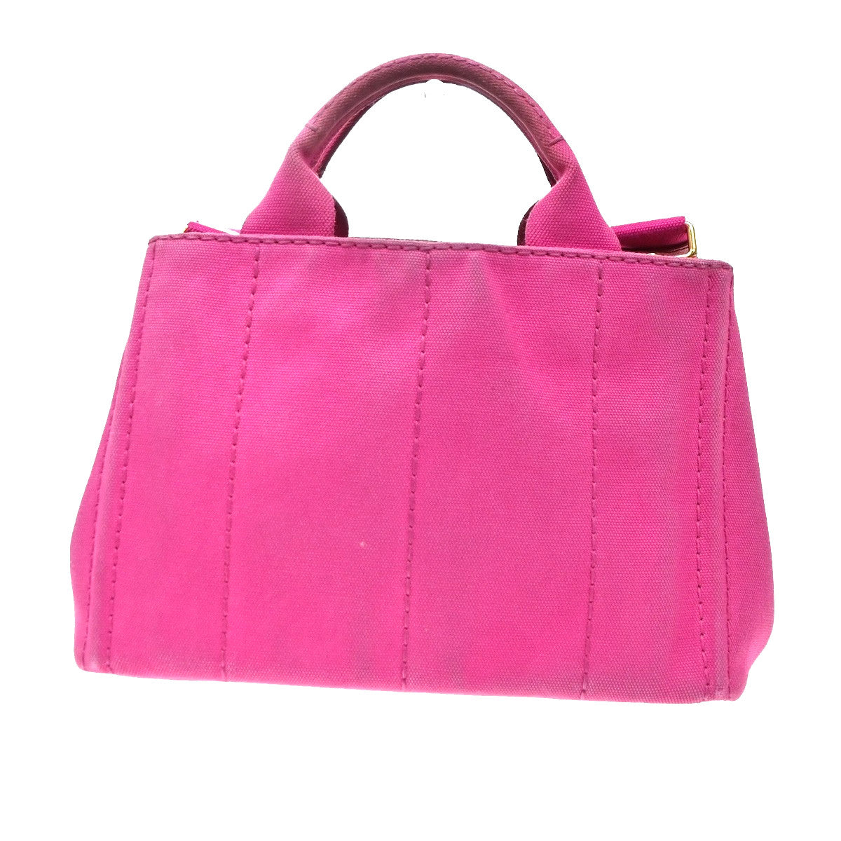 Prada Canapa Open Tote Canvas Pink Canvas Tote Bag Bag (Pre-Owned)