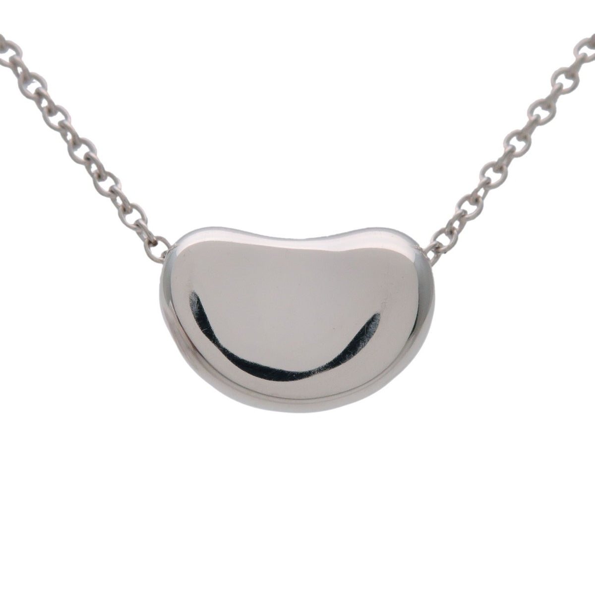 Tiffany & Co. Elsa Peretti Bean Pendant Sterling Silver Silver Silver Necklace Jewelry (Pre-Owned)