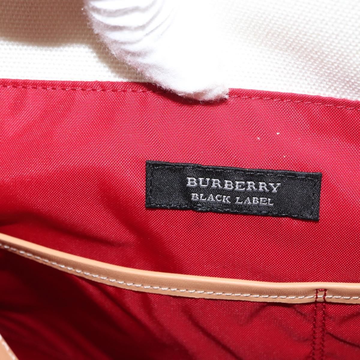 Burberry Black Label Canvas White Canvas Tote Bag Bag (Pre-Owned)