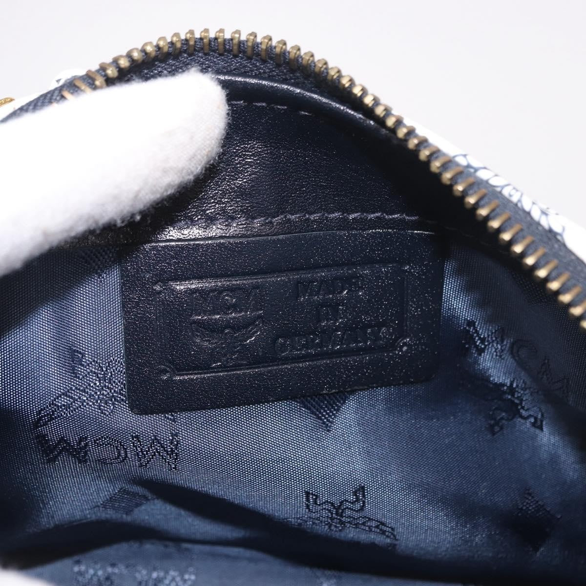 MCM Visetos Leather White Leather Handbag (Pre-Owned)