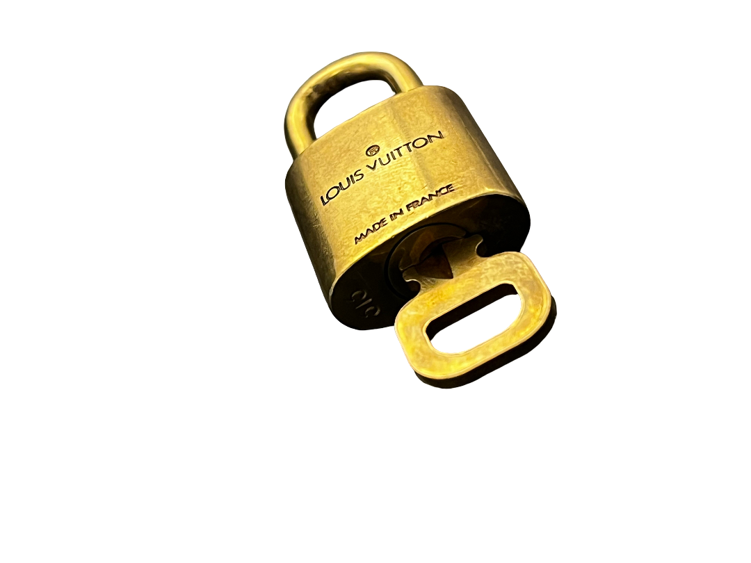 Louis Vuitton Padlock And Key Logo Metal Gold Metal Charms And Keychains Accessory (Pre-Owned)