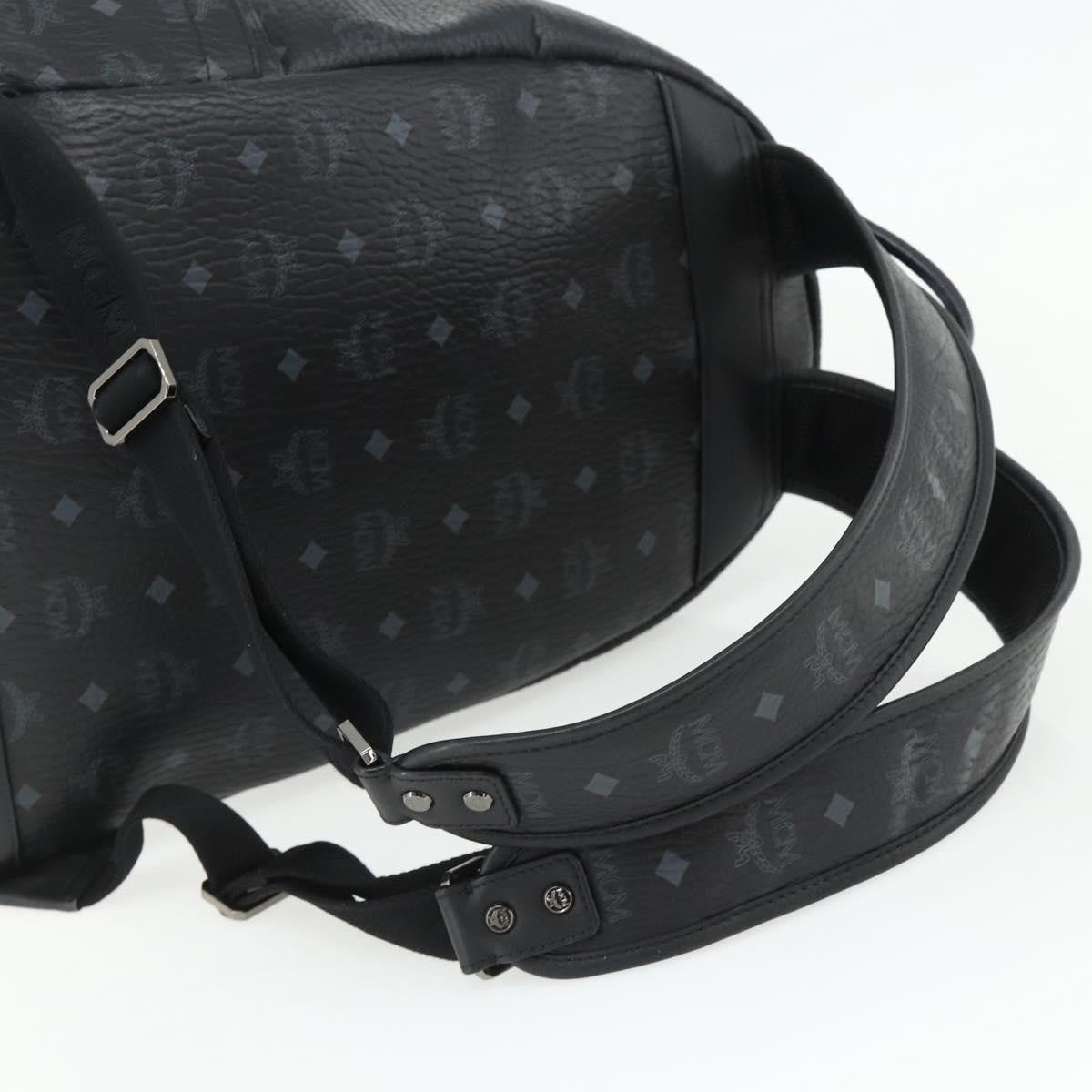 MCM Vintage Vicetos Leather Black Leather Backpack Bag (Pre-Owned)