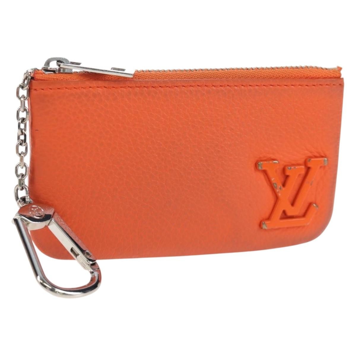Louis Vuitton Pochette Clés Everyday Lv Leather Orange Leather Wallets Accessory (Pre-Owned)