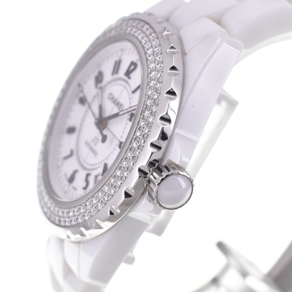 Chanel J12 Automatic Ceramic And Stainless Steel With Diamond Bezel Watch (Pre-Owned)