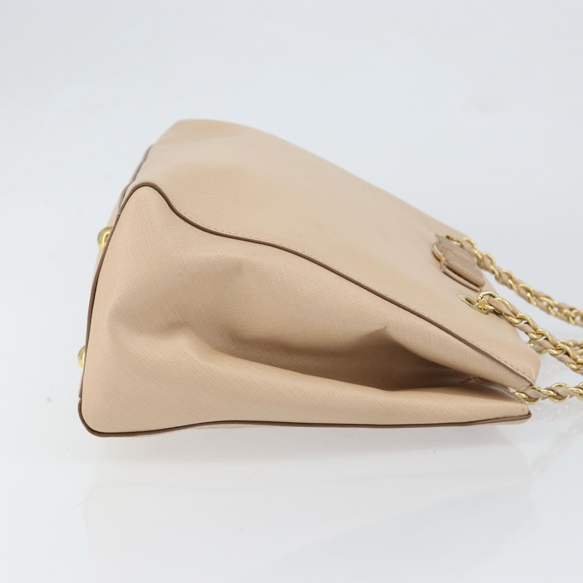 Salvatore Ferragamo Vala Leather Beige Leather Shoulder Bag Bag (Pre-Owned)