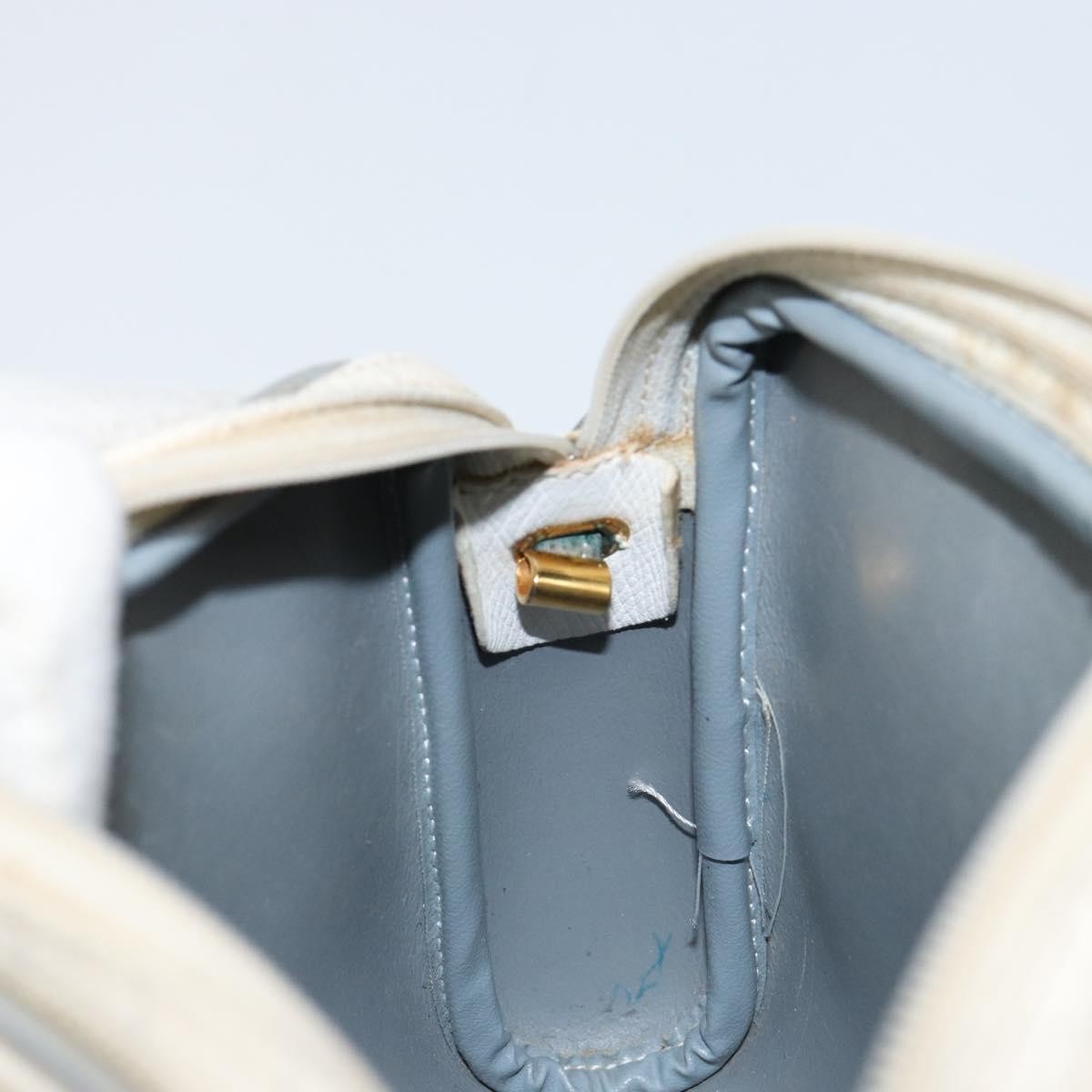 Christian Dior Vintage Honeycomb Zip Coated Canvas White Canvas Clutche & Pouche Bag (Pre-Owned)