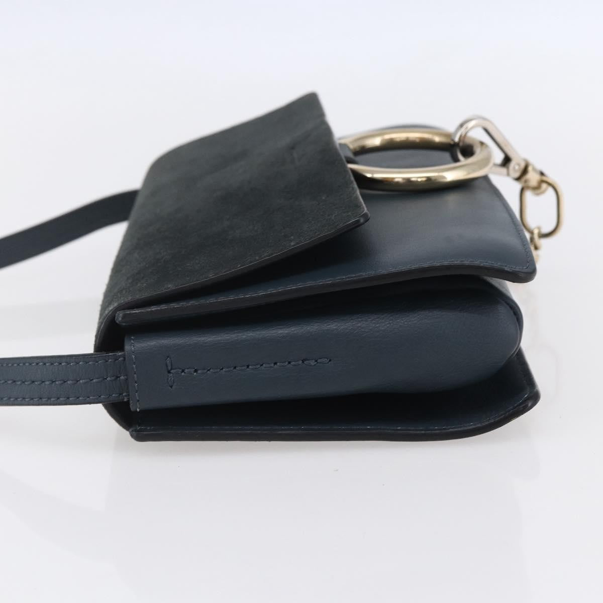 Chloe Faye Leather And Suede Blue Suede Shoulder Bag Bag (Pre-Owned)