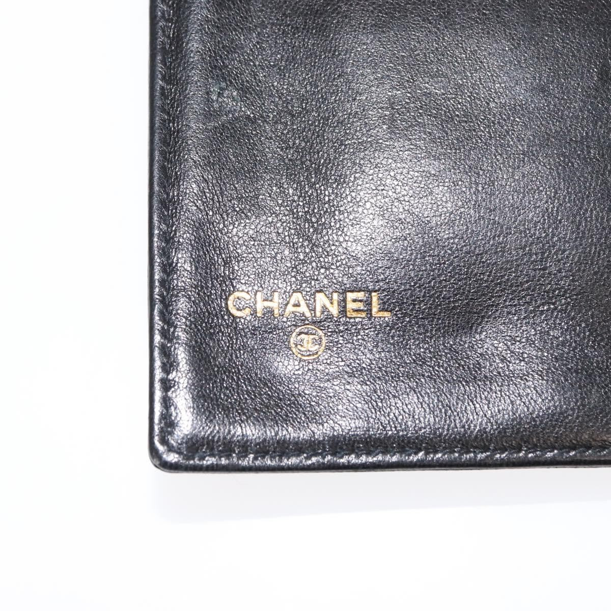 Chanel Timeless Cc French Leather Black Leather Wallets Accessory (Pre-Owned)
