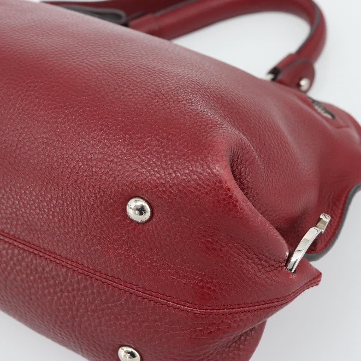 Salvatore Ferragamo Sofia Satchel Leather Red Leather Handbag (Pre-Owned)