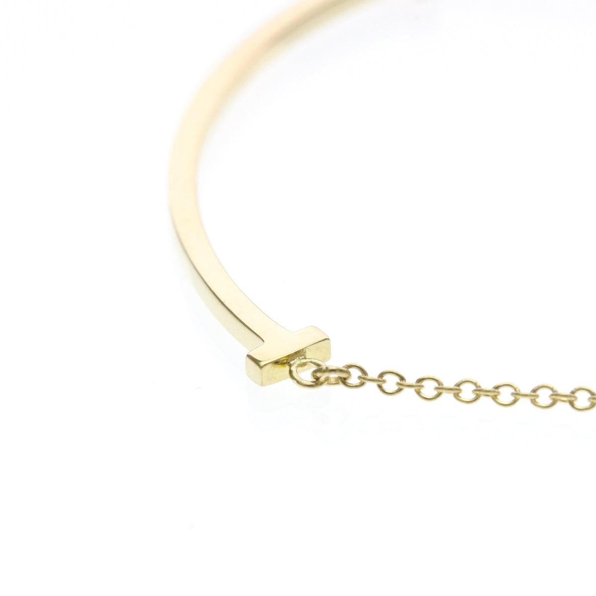 Tiffany & Co. T Smile Pendant 18K Yellow Gold Gold Yellow_Gold Necklace Jewelry (Pre-Owned)