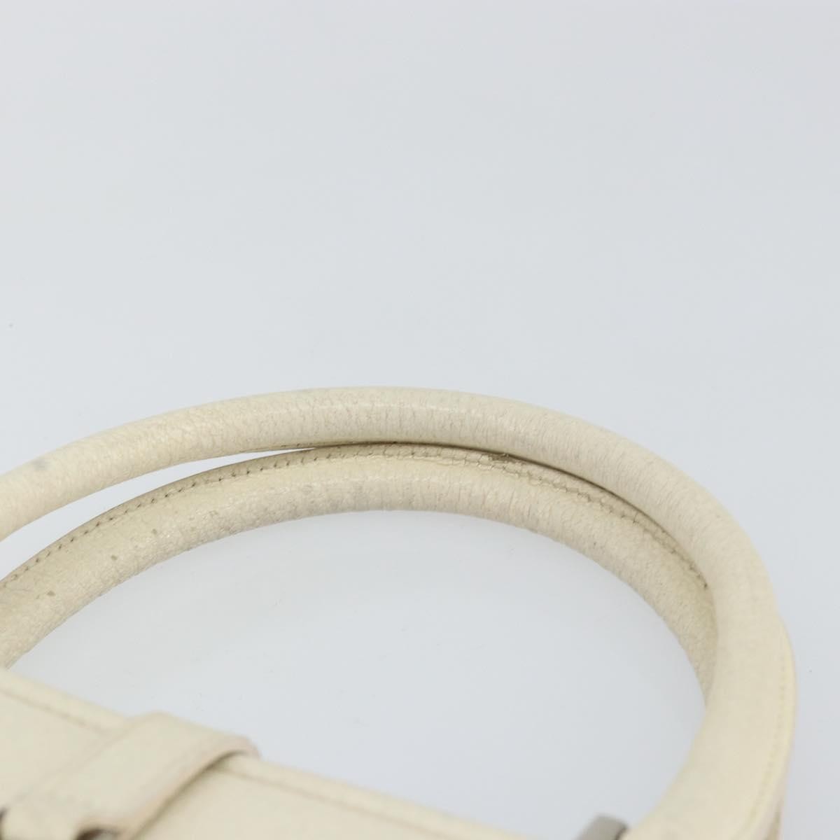 Gucci Jackie Leather White Leather Handbag (Pre-Owned)