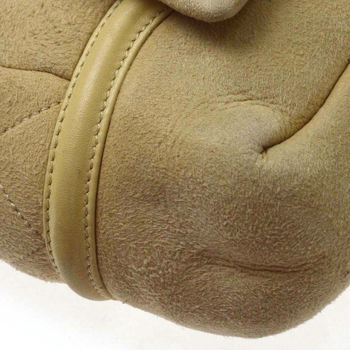 Chanel Cc Messenger Suede Beige Suede Shoulder Bag Bag (Pre-Owned)