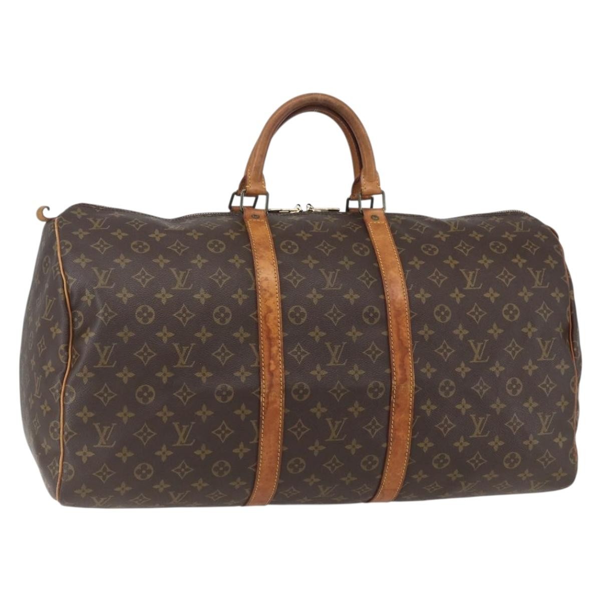 Louis Vuitton Keepall Monogram Canvas Brown Canvas Travel Bag Bag (Pre-Owned)