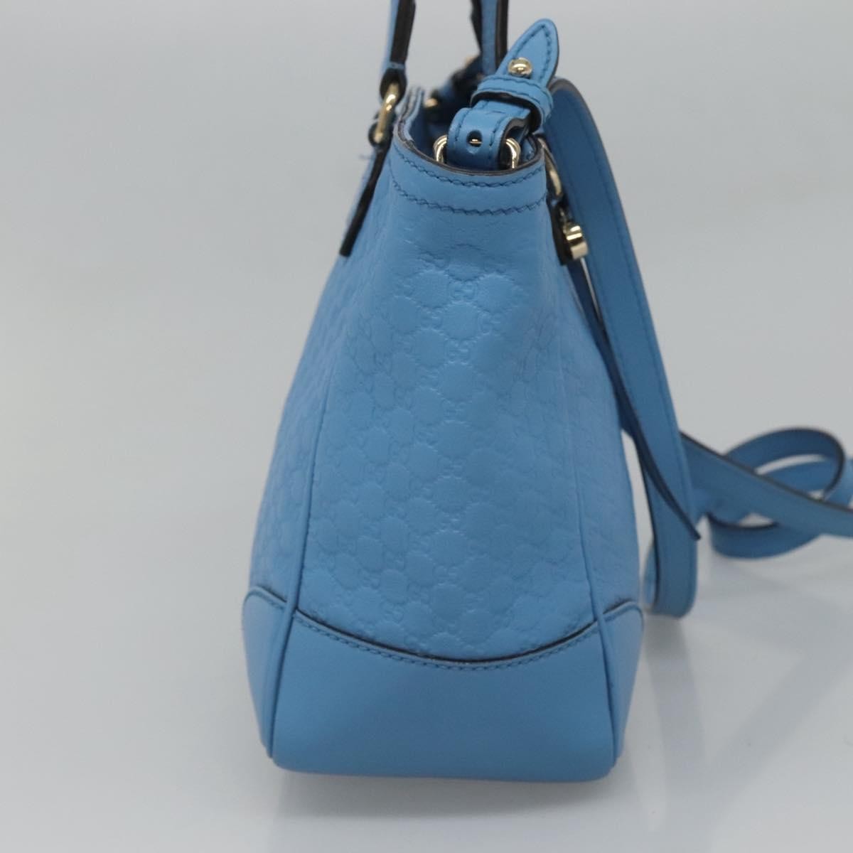 Gucci Bree Convertible Tote Microguccissima Leather Blue Leather Tote Bag Bag (Pre-Owned)