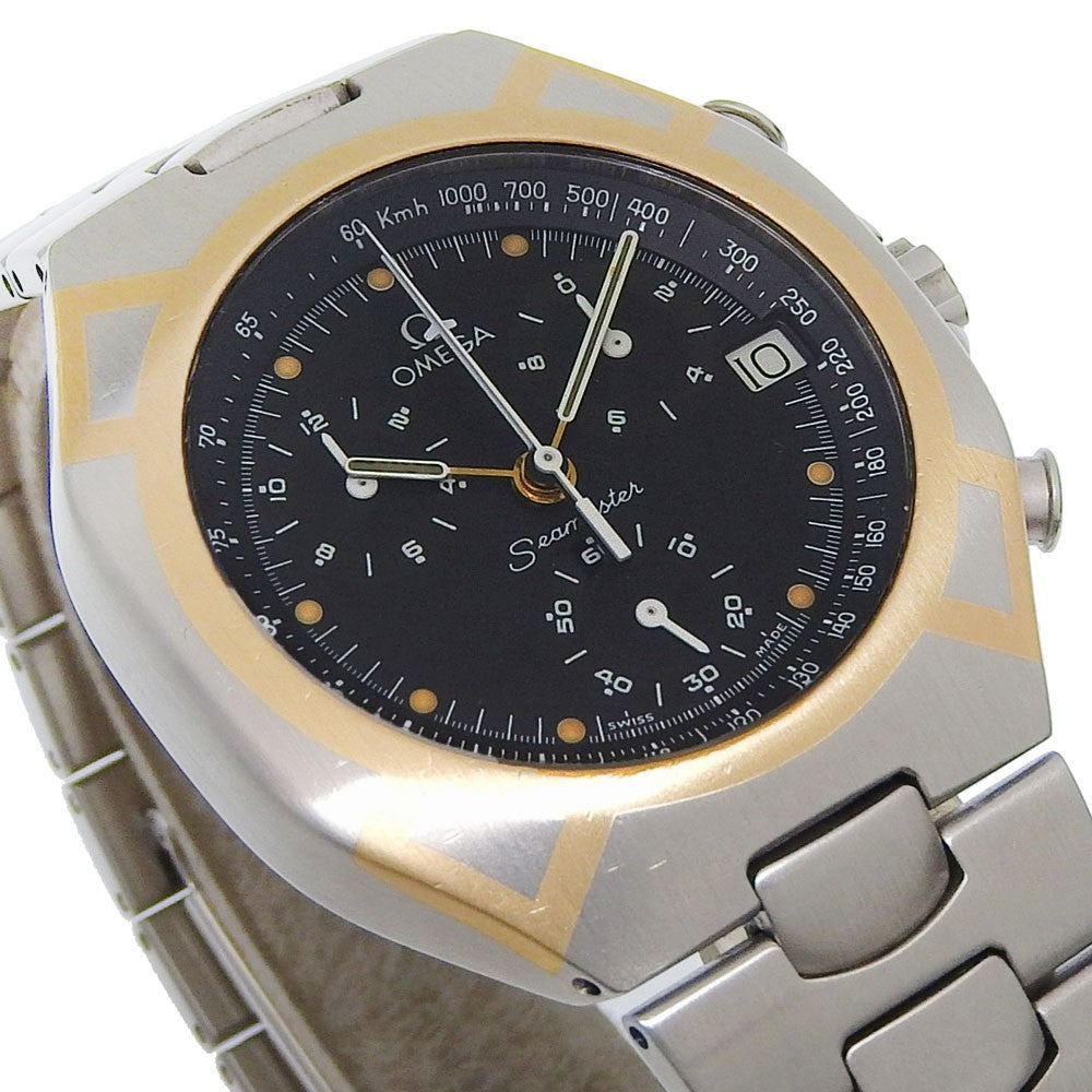 Omega Seamaster Polaris Day-Date Quartz Stainless Steel Watch (Pre-Owned)