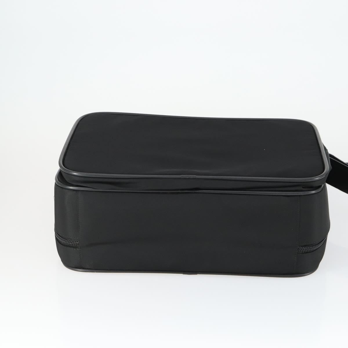 Prada Convertible Front Pocket Tessuto With Saffiano Leather Black Nylon Briefcase Bag (Pre-Owned)