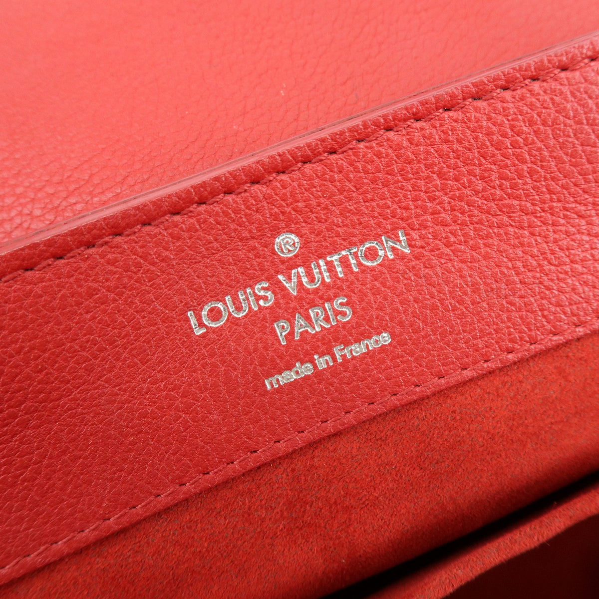 Louis Vuitton Lockme Leather Red Leather Backpack Bag (Pre-Owned)