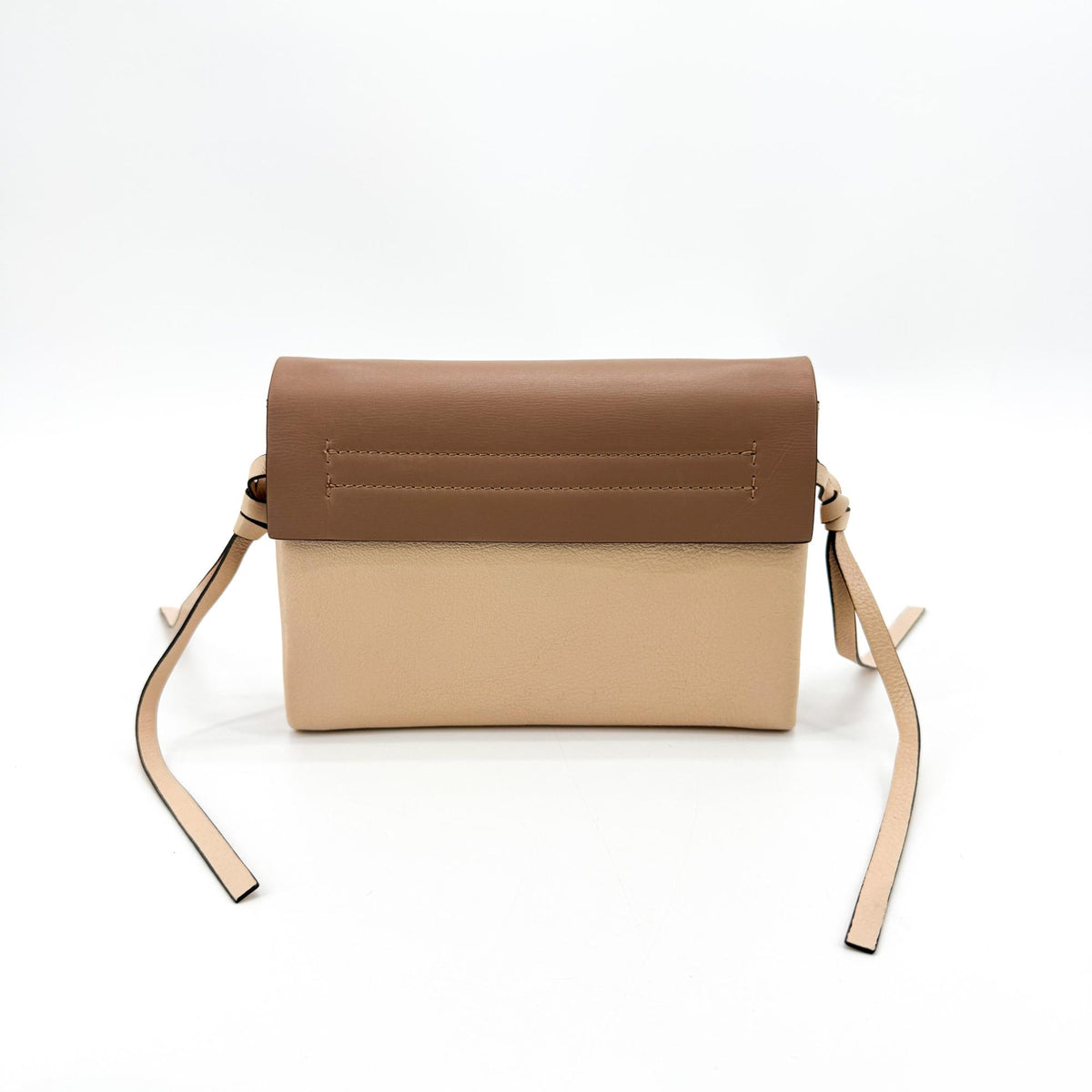 Valentino Garavani Vring Leather Brown Leather Crossbody Bag Bag (Pre-Owned)
