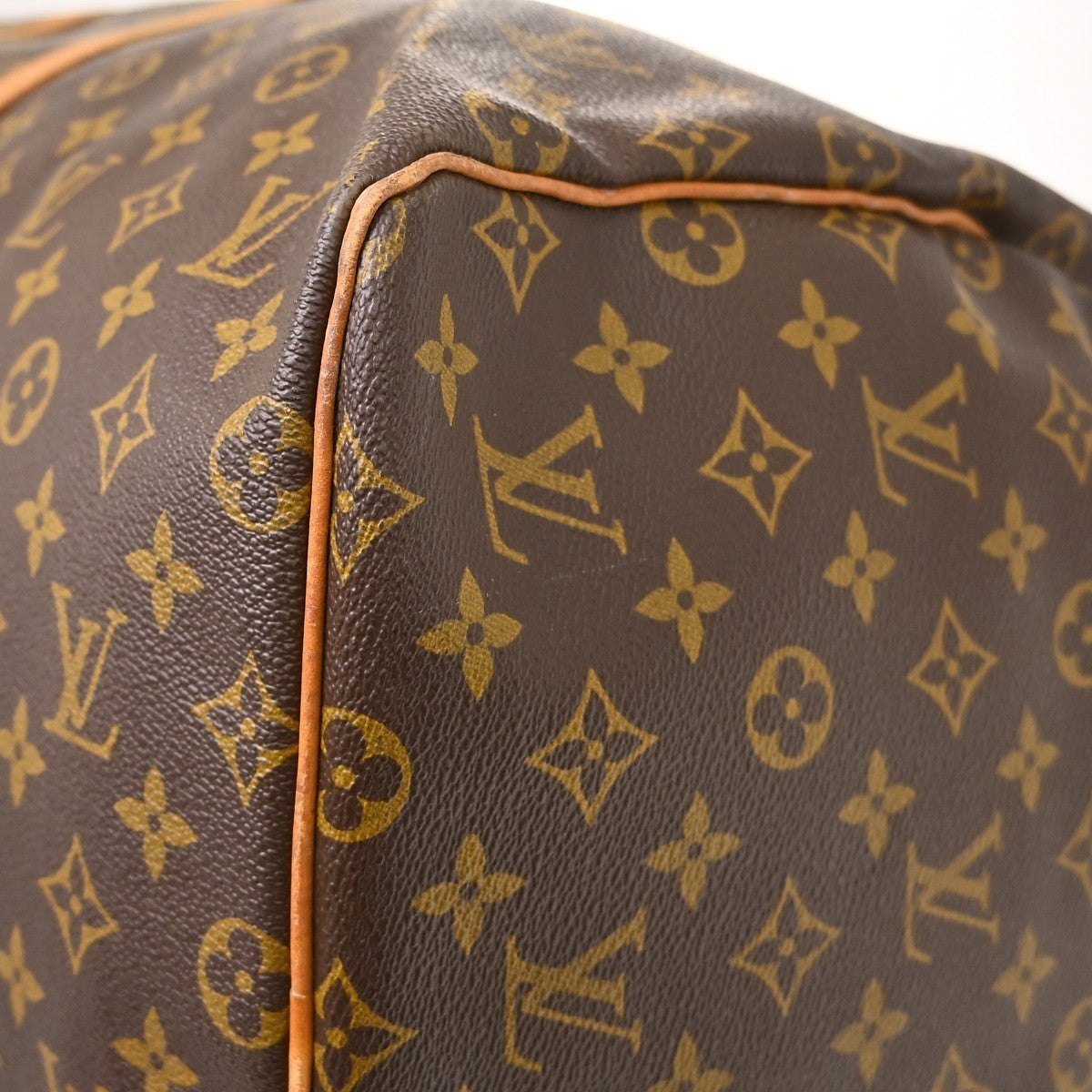 Louis Vuitton Keepall Canvas Brown Canvas Travel Bag Bag (Pre-Owned)