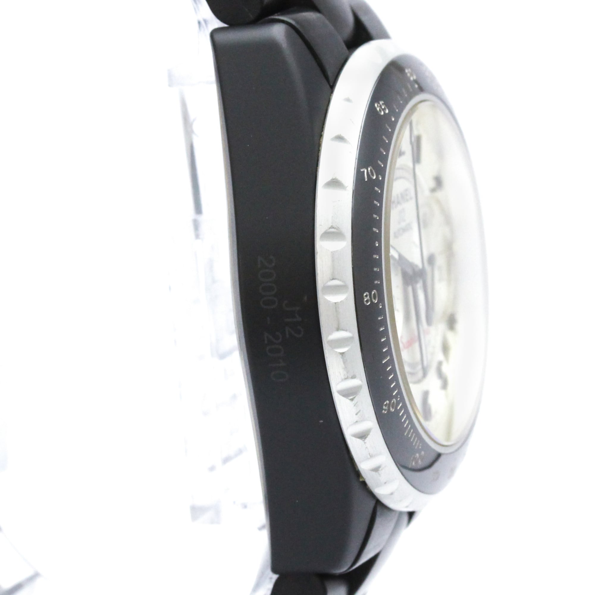 Chanel J12 Chronograph Automatic Ceramic And Stainless Steel Watch (Pre-Owned)