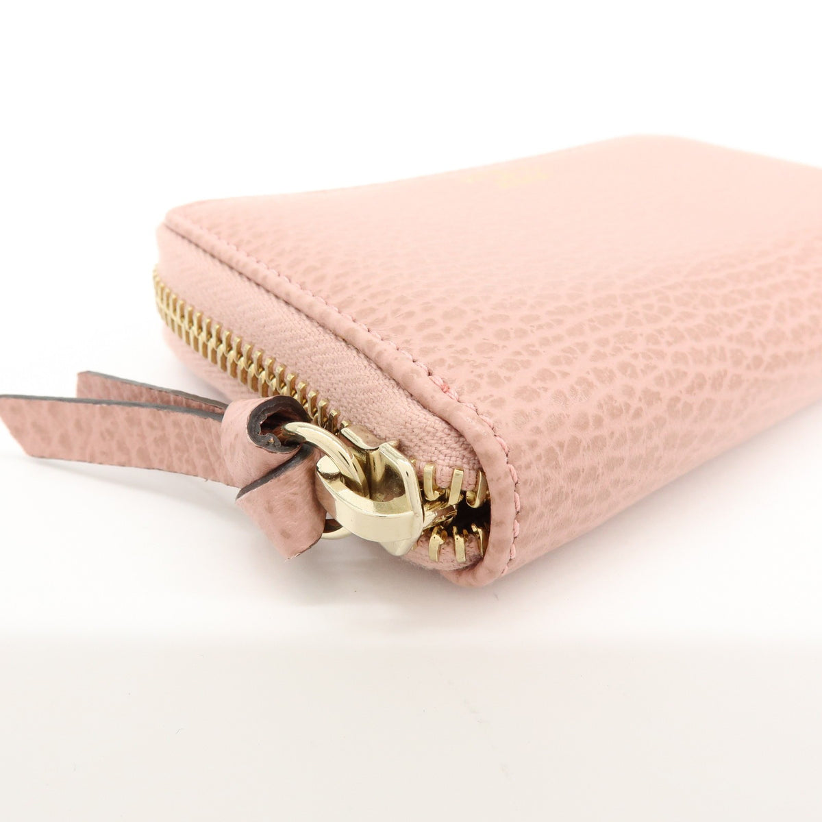 Gucci Swing Zip Around Leather Pink Leather Wallets Accessory (Pre-Owned)