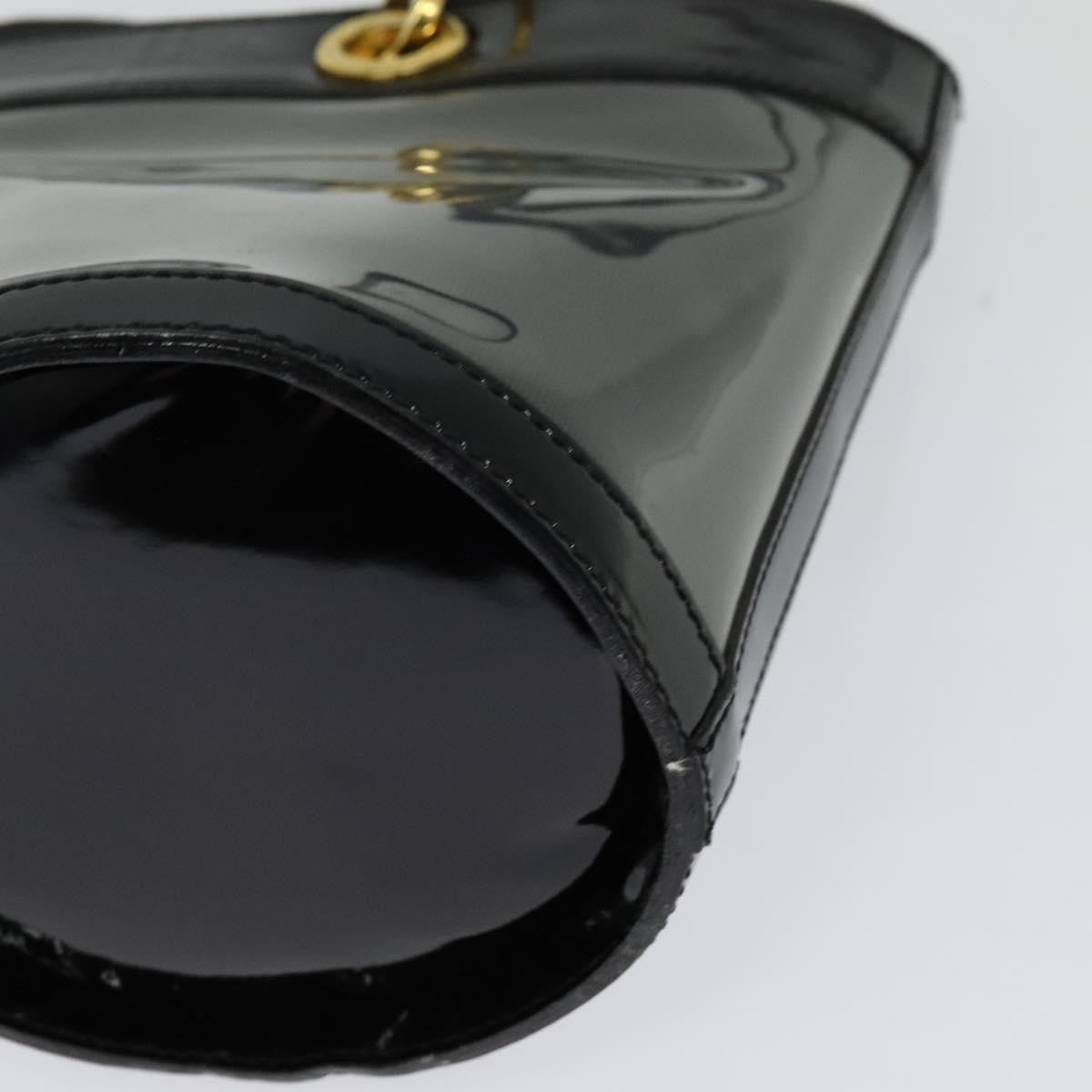 Salvatore Ferragamo Gancini Leather Black Leather Shoulder Bag Bag (Pre-Owned)