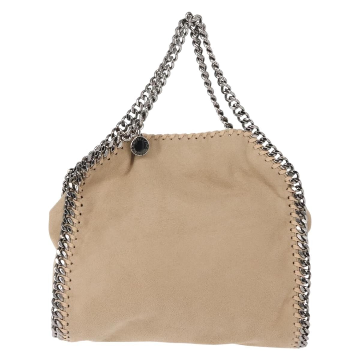 Stella Mccartney Falabella Fold Over Shaggy Deer Beige Polyester Crossbody Bag Bag (Pre-Owned)