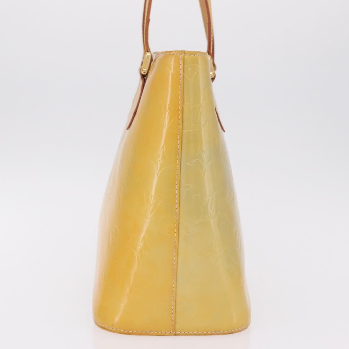 Louis Vuitton Houston Monogram Vernis Yellow Patent_Leather Handbag (Pre-Owned)