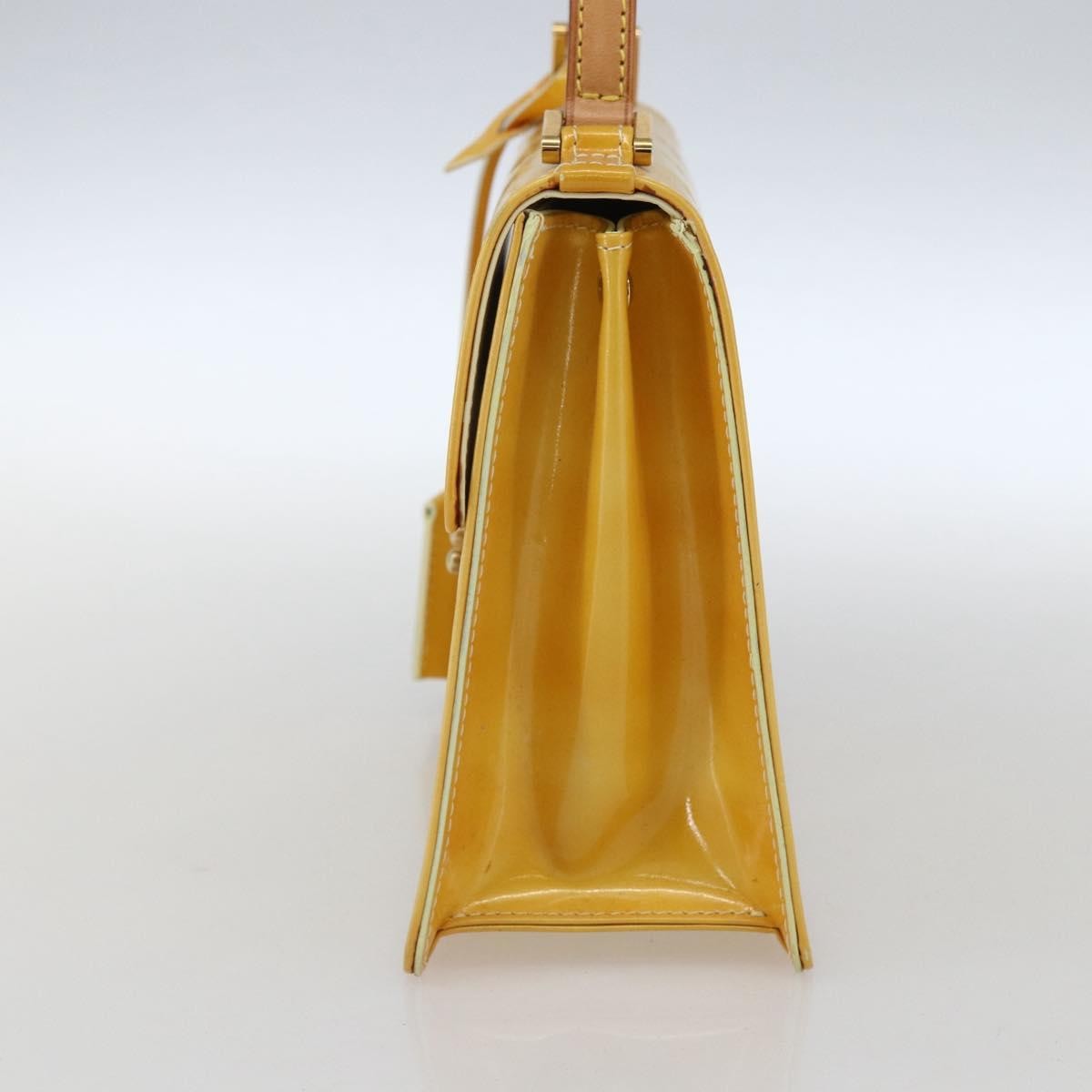 Louis Vuitton Spring Street Nm Patent Leather Yellow Patent_Leather Handbag (Pre-Owned)