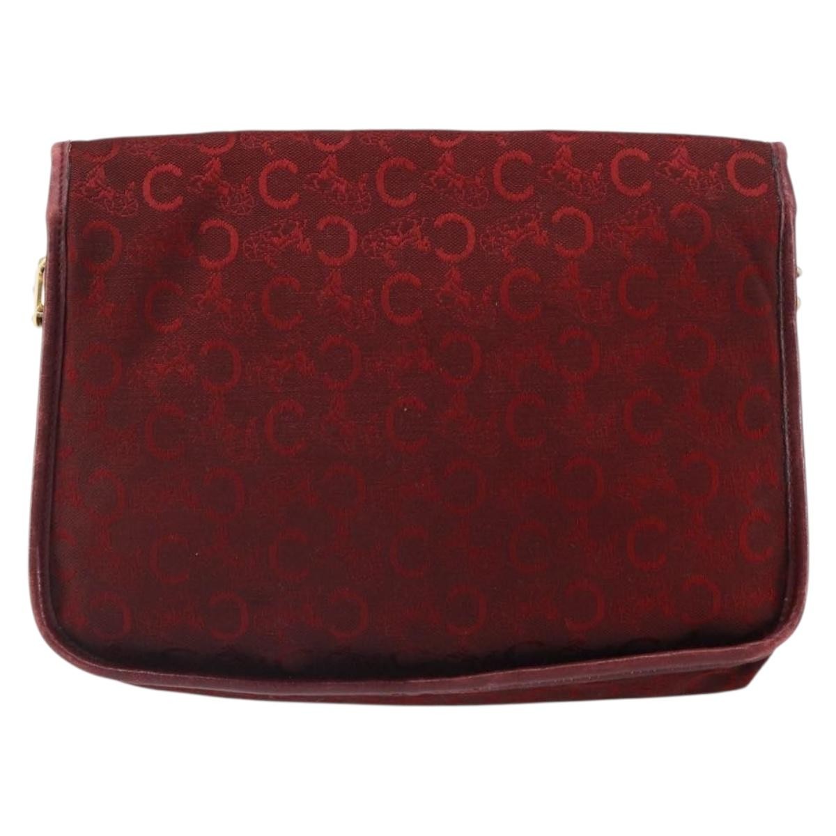 Celine C Sulky Canvas Red Canvas Shoulder Bag Bag (Pre-Owned)