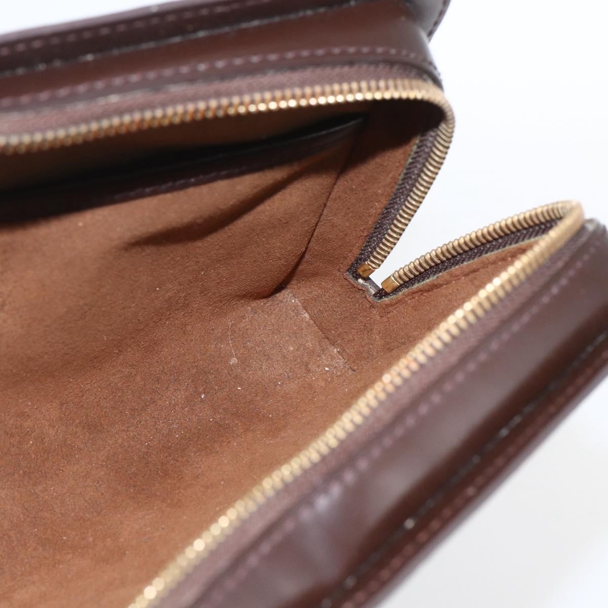 Louis Vuitton Pochette Saint Louis Damier Ebene Brown Canvas Clutche & Pouche Bag (Pre-Owned)