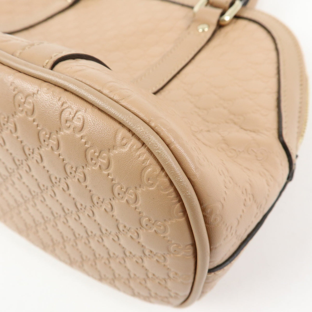 Gucci Convertible Dome Satchel Microguccissima Leather Beige Leather Handbag (Pre-Owned)